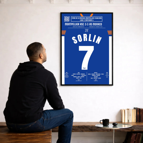 Poster du but d’Olivier Sorlin – Montpellier vs Monaco 1999 - Legendary Goals