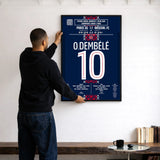 Poster du but d’Ousmane Dembélé - PSG vs Arsenal 2026 - Legendary Goals