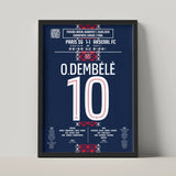 Poster du but d’Ousmane Dembélé - PSG vs Arsenal 2026 - Legendary Goals