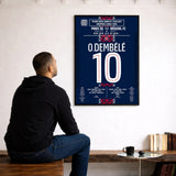 Poster du but d’Ousmane Dembélé - PSG vs Arsenal 2026 - Legendary Goals