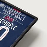 Poster du but d’Ousmane Dembélé - PSG vs Arsenal 2026 - Legendary Goals