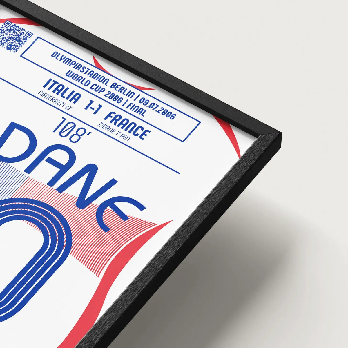 Poster du coup de tête de Zinedine Zidane - France vs Italie 2006 - Legendary Goals