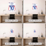Poster du coup de tête de Zinedine Zidane - France vs Italie 2006 - Legendary Goals