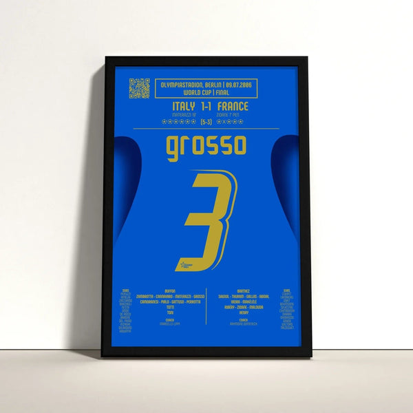 Poster du penalty de Fabio Grosso – Italie vs France 2006 - Legendary Goals