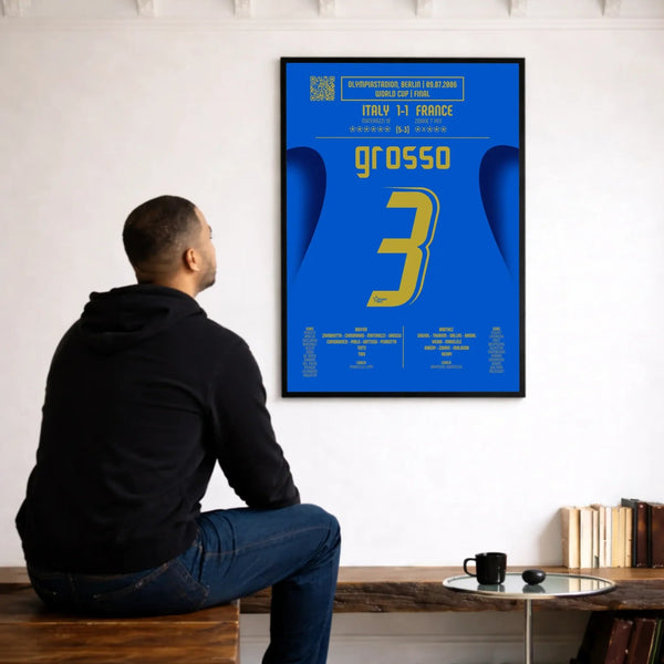 Poster du penalty de Fabio Grosso – Italie vs France 2006 - Legendary Goals