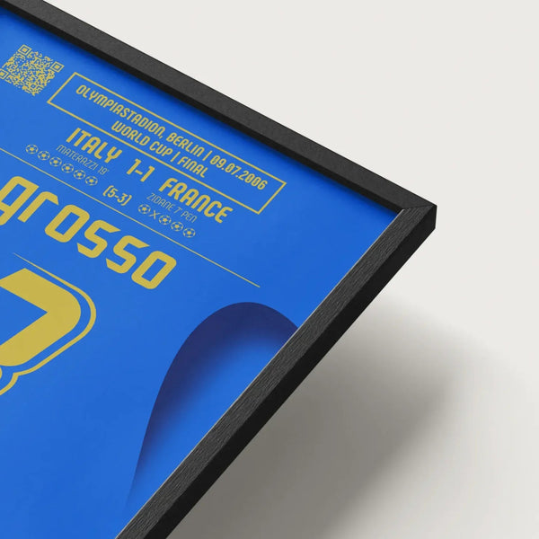 Poster du penalty de Fabio Grosso – Italie vs France 2006 - Legendary Goals