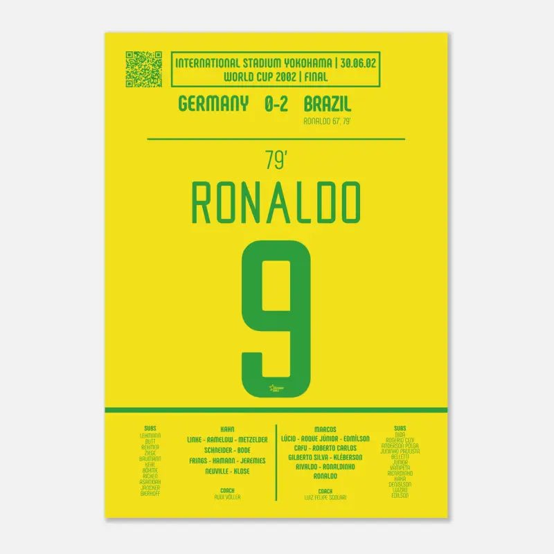 Ronaldo : But historique lors de la finale de la Coupe du monde – Brésil 2002 - Legendary Goals