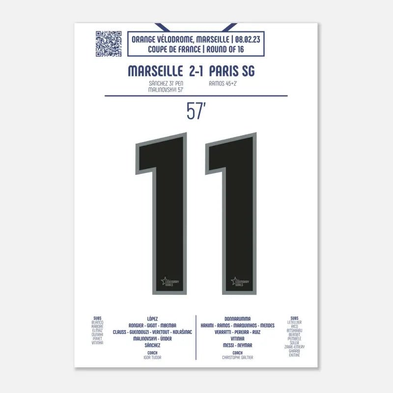 Poster du but de Ruslan Malinovskyi - Marseille vs PSG 2023