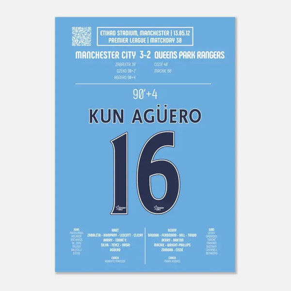 Sergio Agüero : But Décisif contre QPR – Manchester City 2012 - Legendary Goals