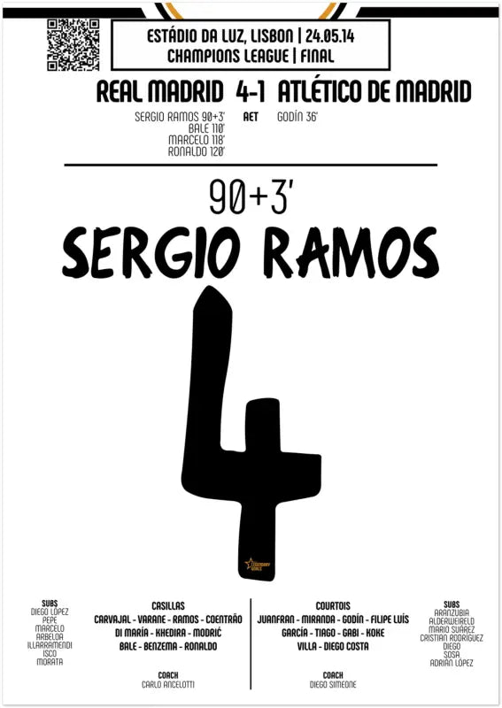 Sergio Ramos – Égalisation héroïque en finale de la Ligue des Champions – 2014 - Legendary Goals