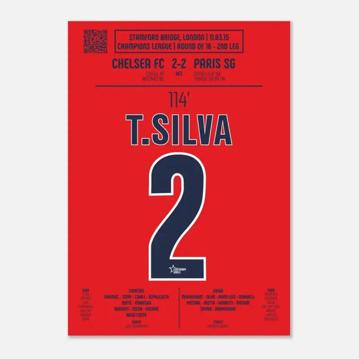 Thiago Silva 2015: Gol Decisivo contra Chelsea - Legendary Goals