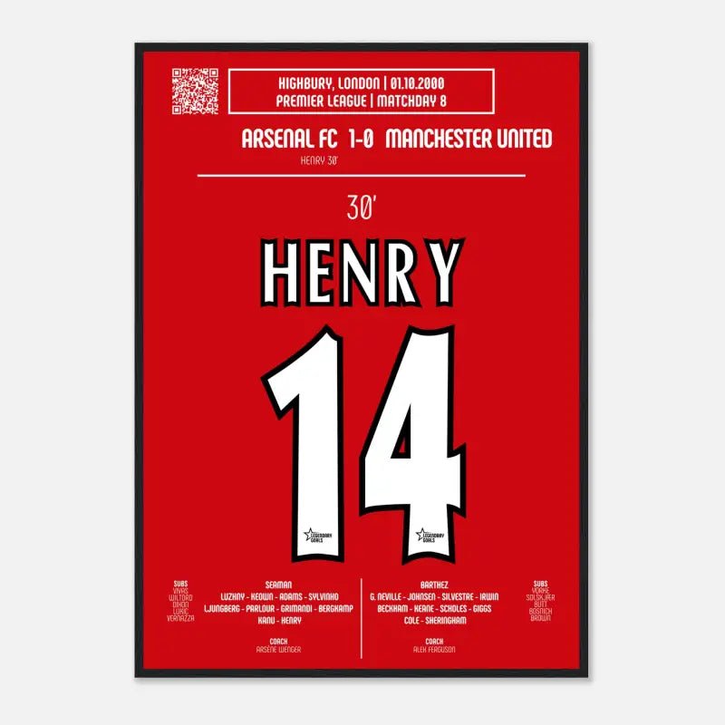 Thierry Henry : But emblématique contre Manchester United – Premier League 2000 - Arsenal - Legendary Goals