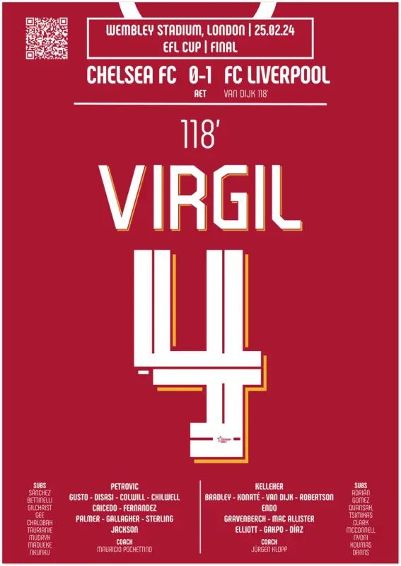 Virgil van Dijk 2024 : But Iconique en Finale de la Carabao Cup - Legendary Goals