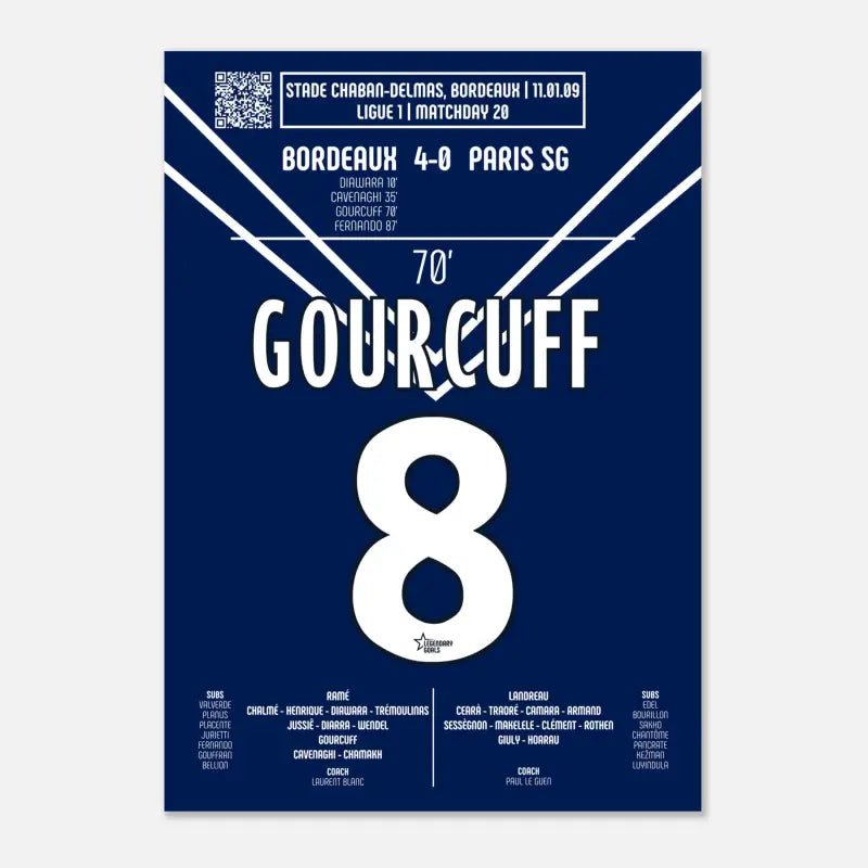 Poster du but de Yoann Gourcuff - Bordeaux vs PSG 2009