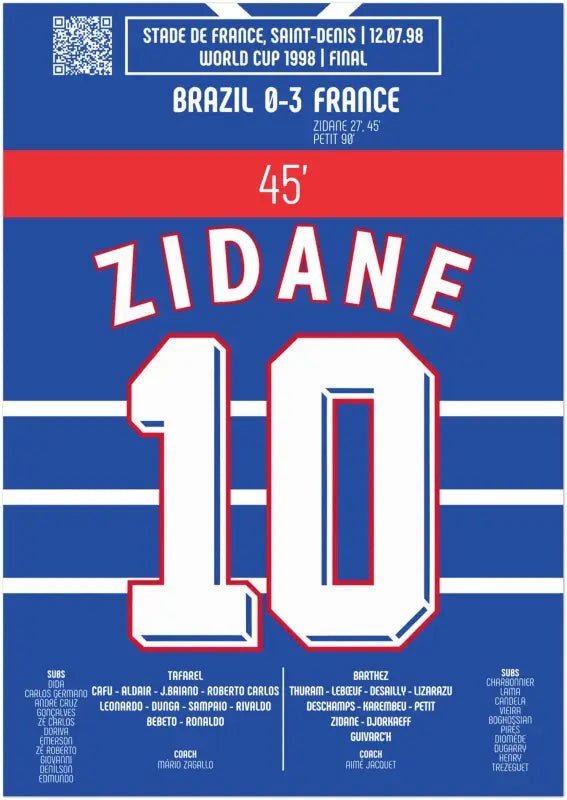 Zinédine Zidane 1998 : 2ᵉ But de la Finale - Legendary Goals