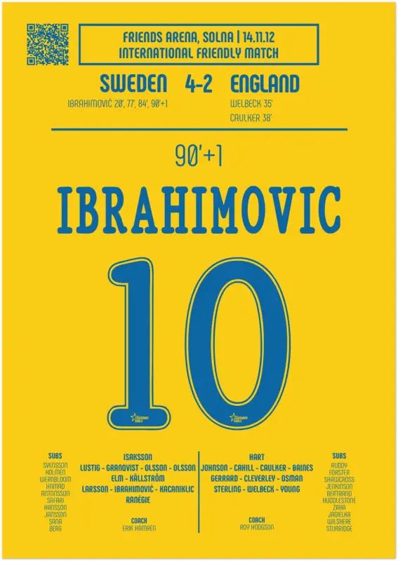 Zlatan Ibrahimović : But emblématique contre l'Angleterre – Suède 2012 - Legendary Goals